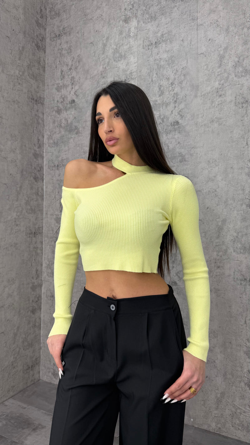 Maglioncino Crop Monospalla - 3 colori