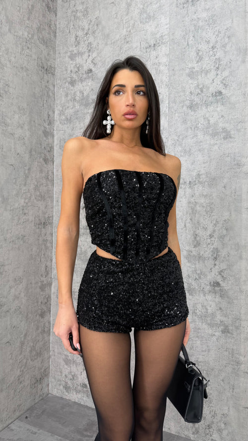 Top Corpetto Paillettes - 2 colori
