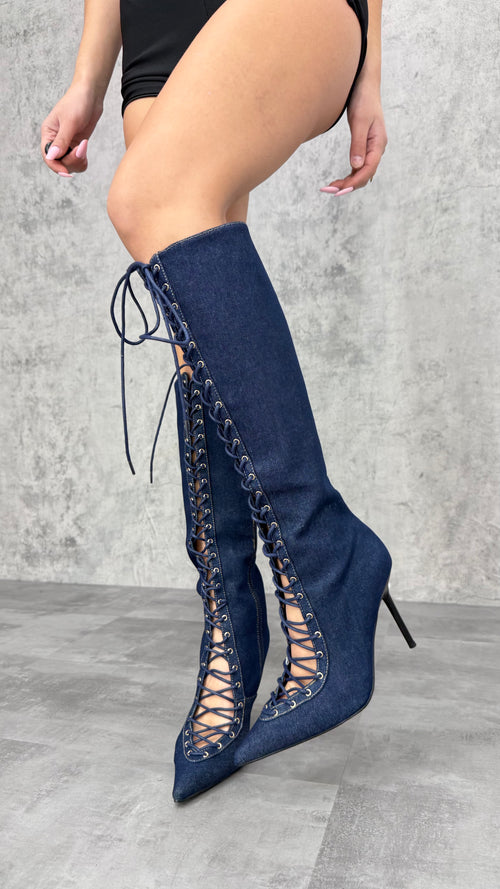 Stivale Denim Lace