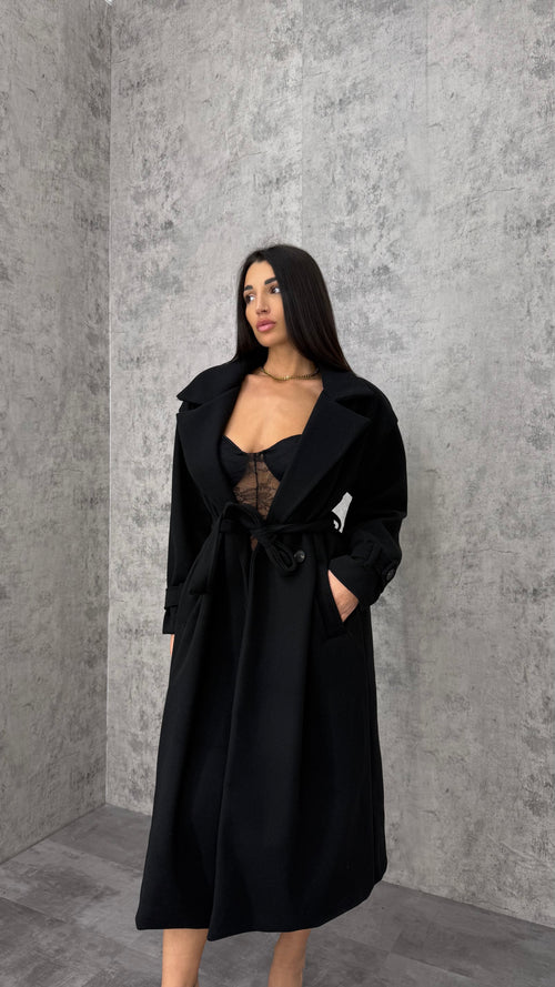 Cappotto effetto trench