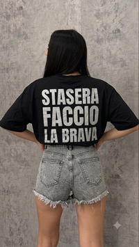 T-Shirt "STASERA FACCIO LA BRAVA" Glitter - 2