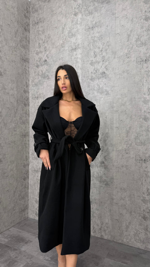 Cappotto effetto trench