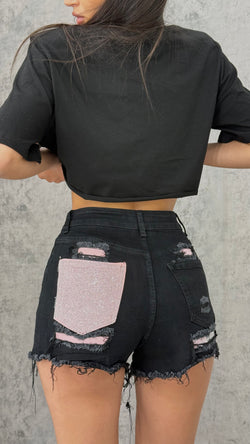Shorts Pink Diamond Black