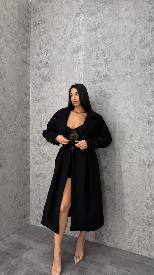 Cappotto effetto trench